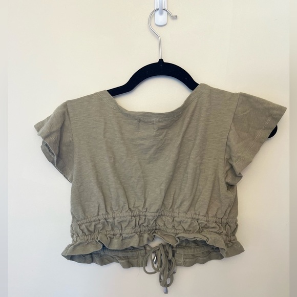 JAMISON Reid Princess Polly Crop Top in Khaki - Picture 7 of 8